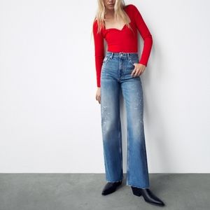 Zara sweetheart neckline bodysuit